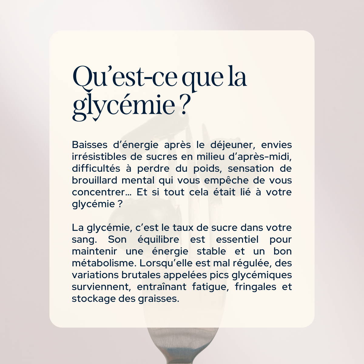 Cure contrôle glycémie