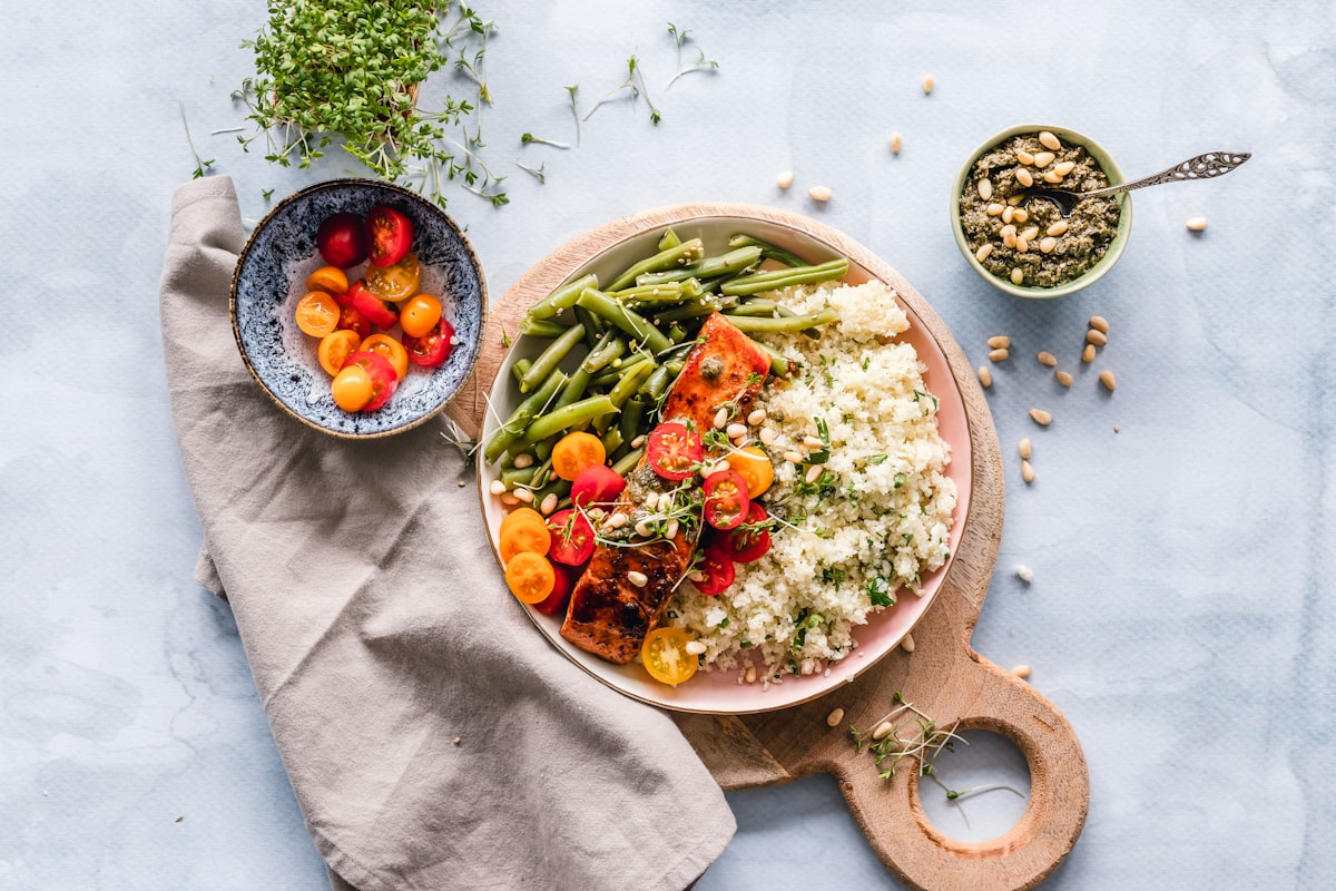 Salade de légumes colorés