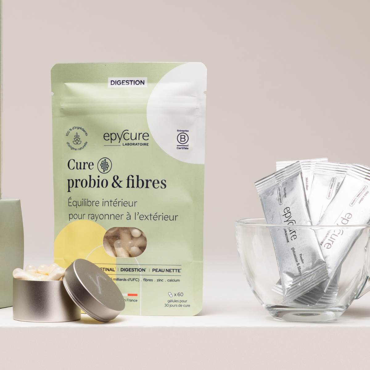 Duo glutamine & probiotiques