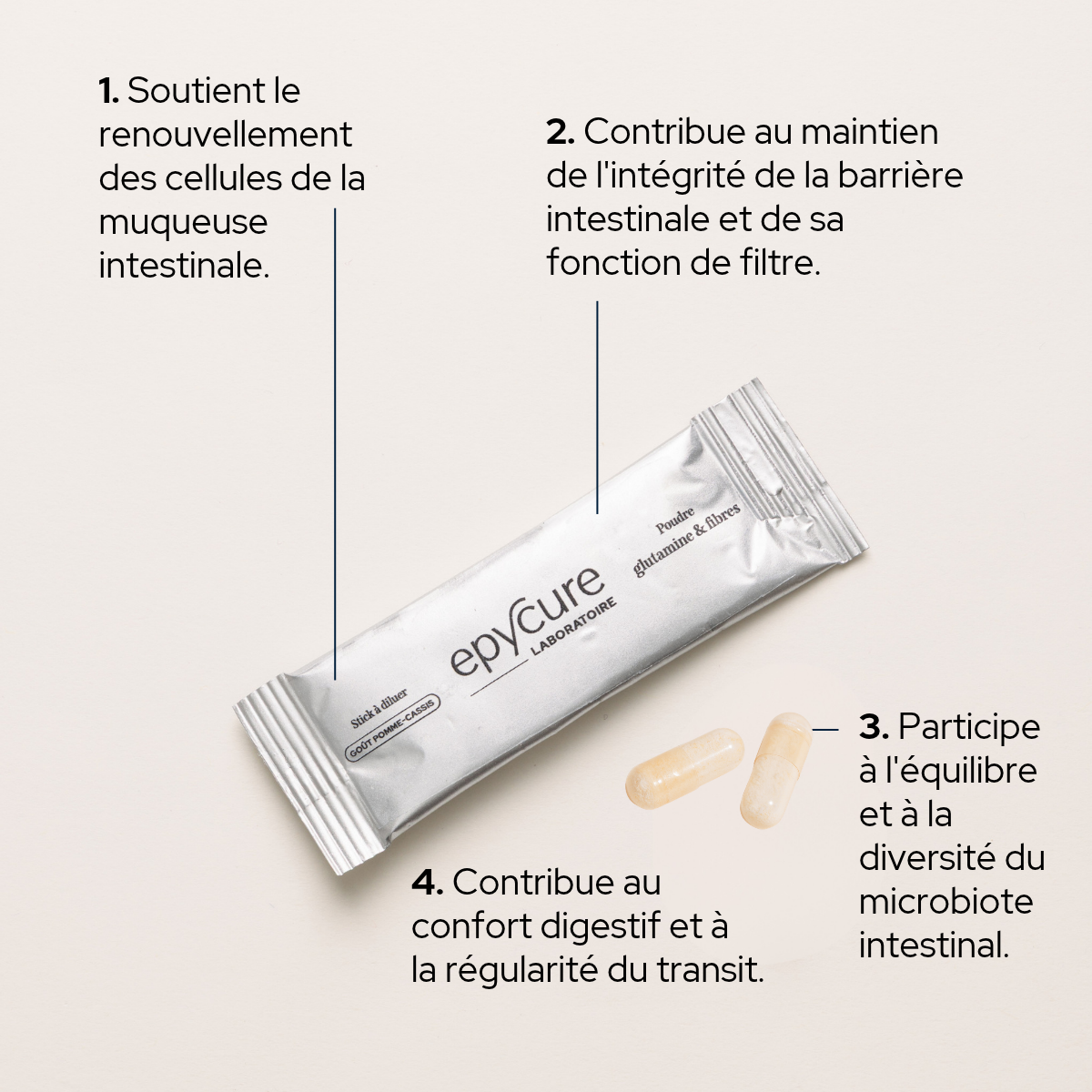 Duo glutamine & probiotiques